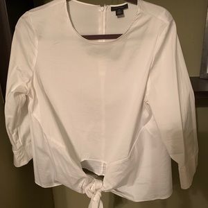 White tie blouse